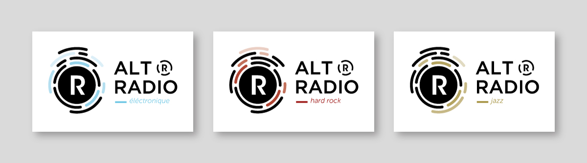 photos du projet Alt®radio, logo et animation.